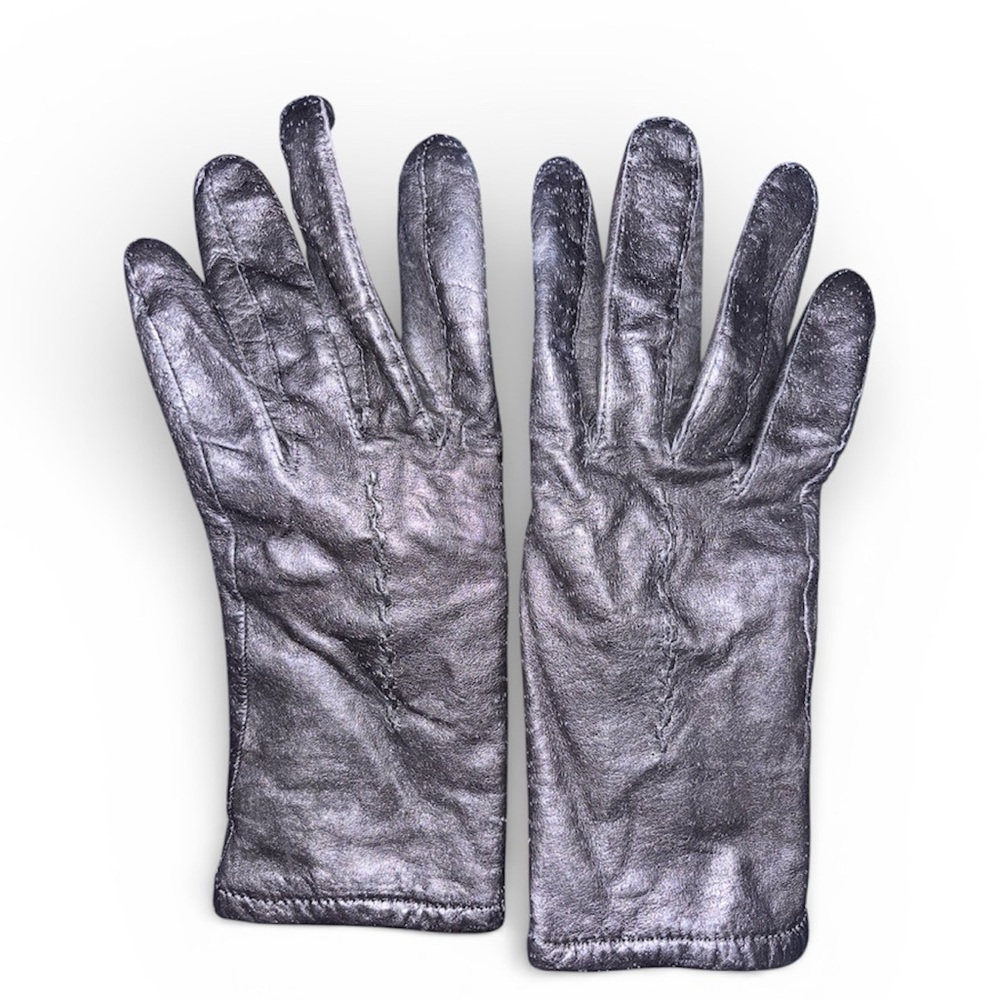 Vintage Grandoe Black Leather Gloves Women’s Size Large